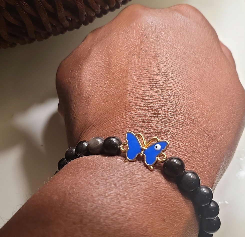Thumbnail: Obsidian Evil Eye Bracelet