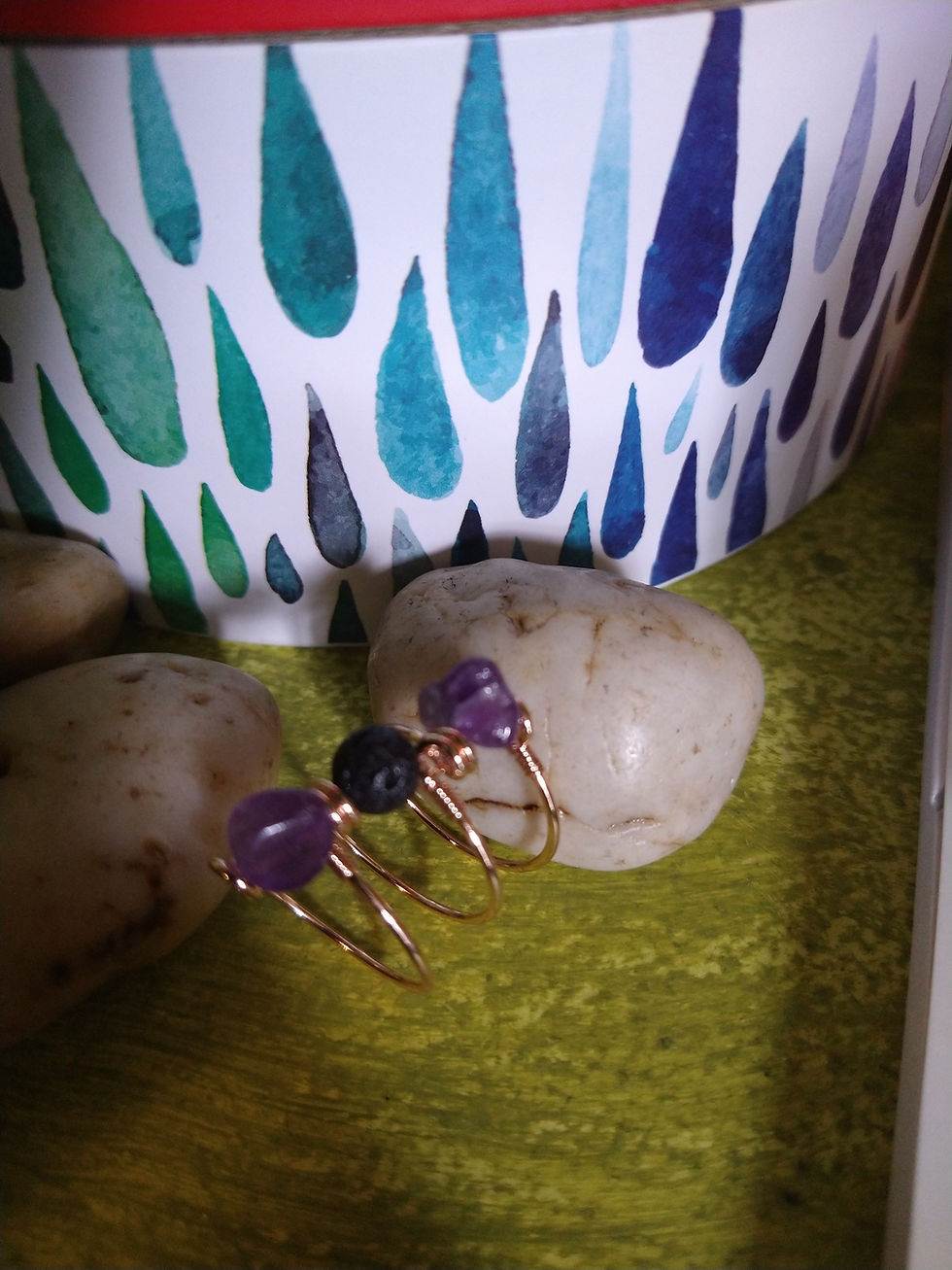 Thumbnail: Reiki-Charged Triple Wrap Amethyst Ring