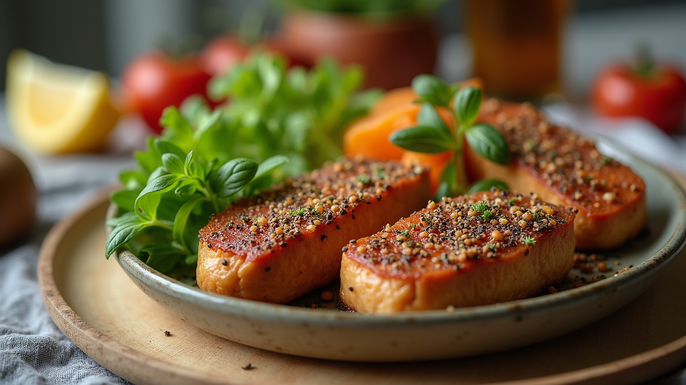 Close-up view of a nutritious meal prepared for an individual