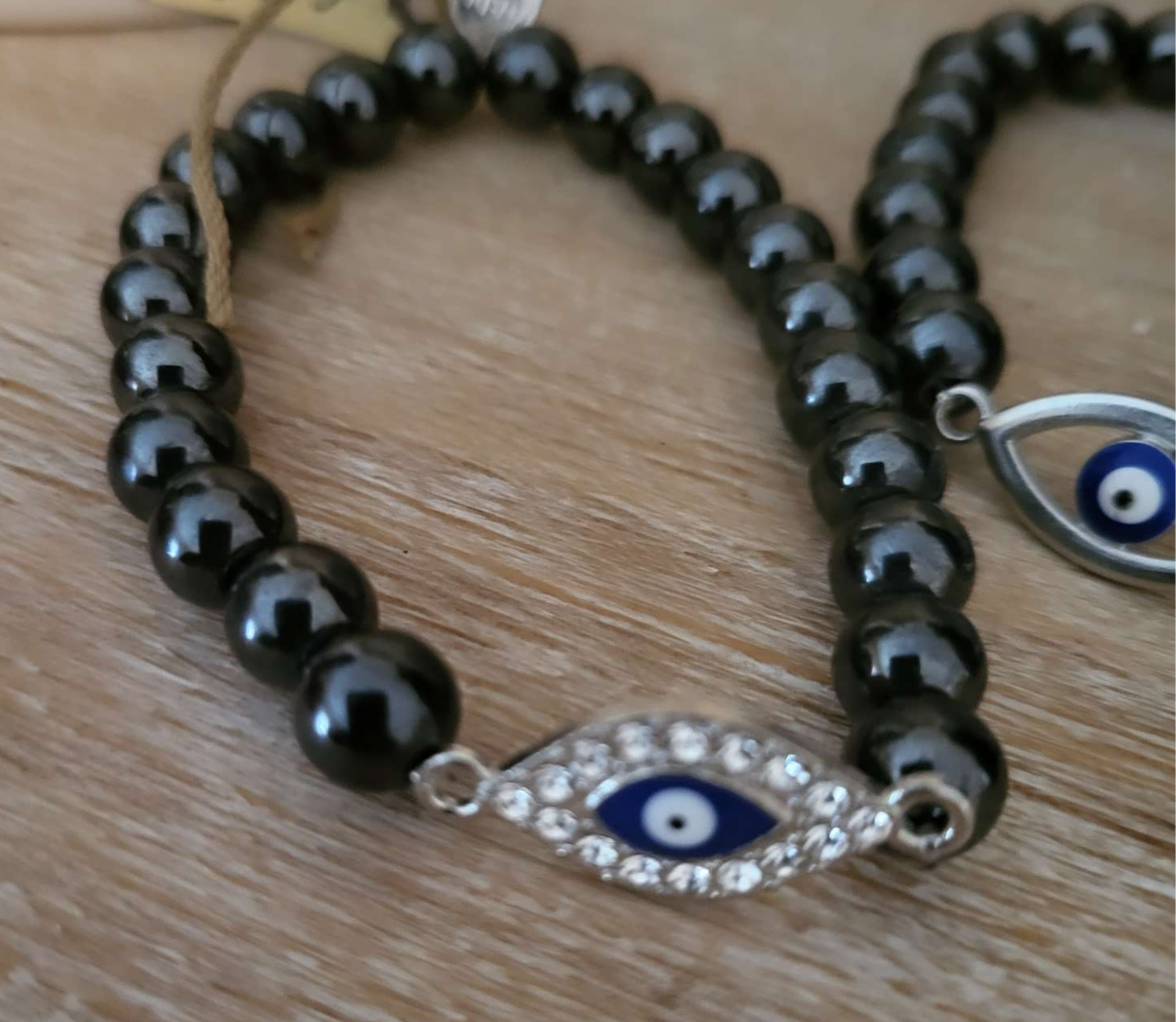 Hematite Evil Eye Bracelet