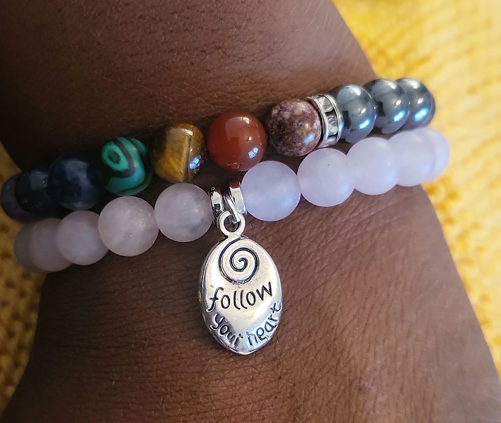 Thumbnail: Rose Quartz Follow Your Heart Bracelet
