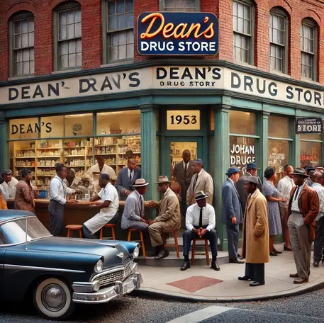 Montgomery, Alabama – Dean’s Drug Store, a central location where African Americans in the community gathered for conversation, business, and activism.