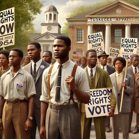 Tuskegee Institute, Alabama, a historically Black college and a central point of student-led activism during the Civil Rights Movement.