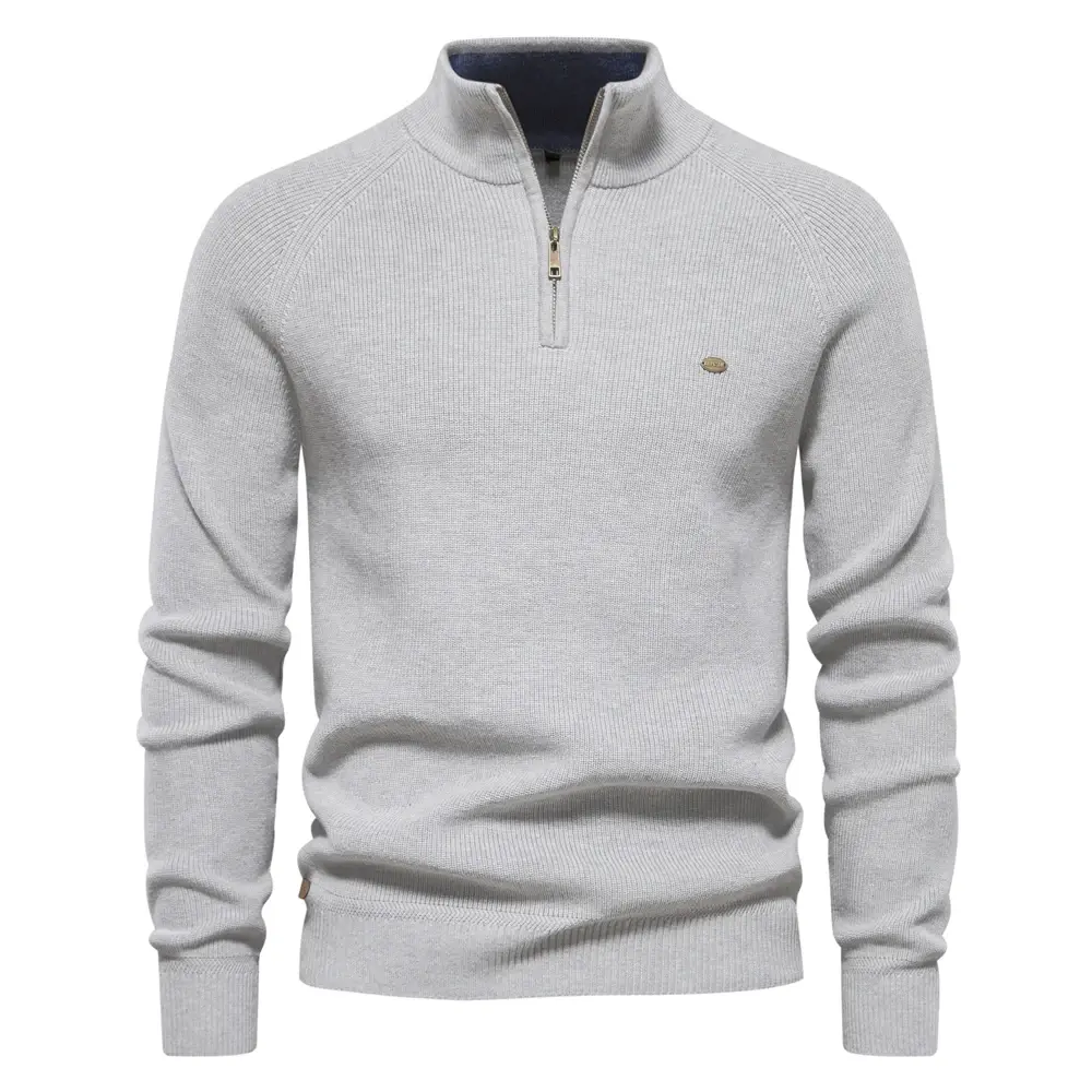 2023 New Autumn Cotton Zipper Cardigans for Men Fashion Casual Social Men