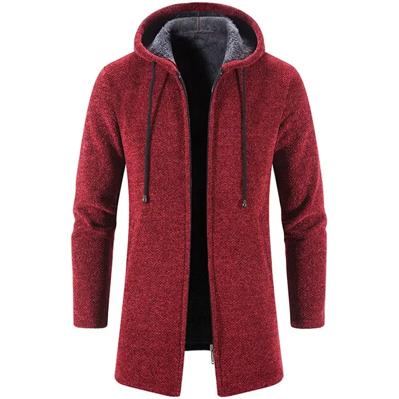 Thumbnail: Autumn and Winter Cashmere Men's Cardigan Chenille Outer Sweater Coat