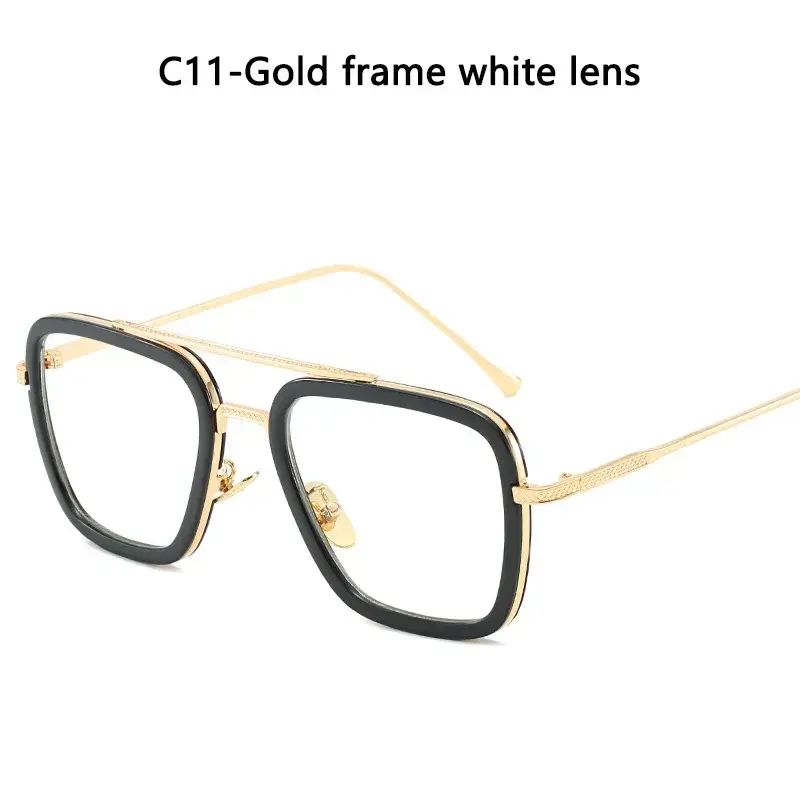 Miniatura: Sun Glasses Fashion Square Frame Tony Stark Style Women Sunglasses Men Square
