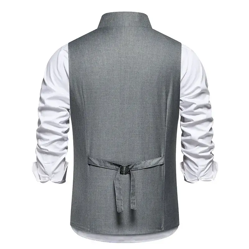 Miniatura: New Men's Suit Vests Fashion Smart Casual Formal Dress Vest for Wedding