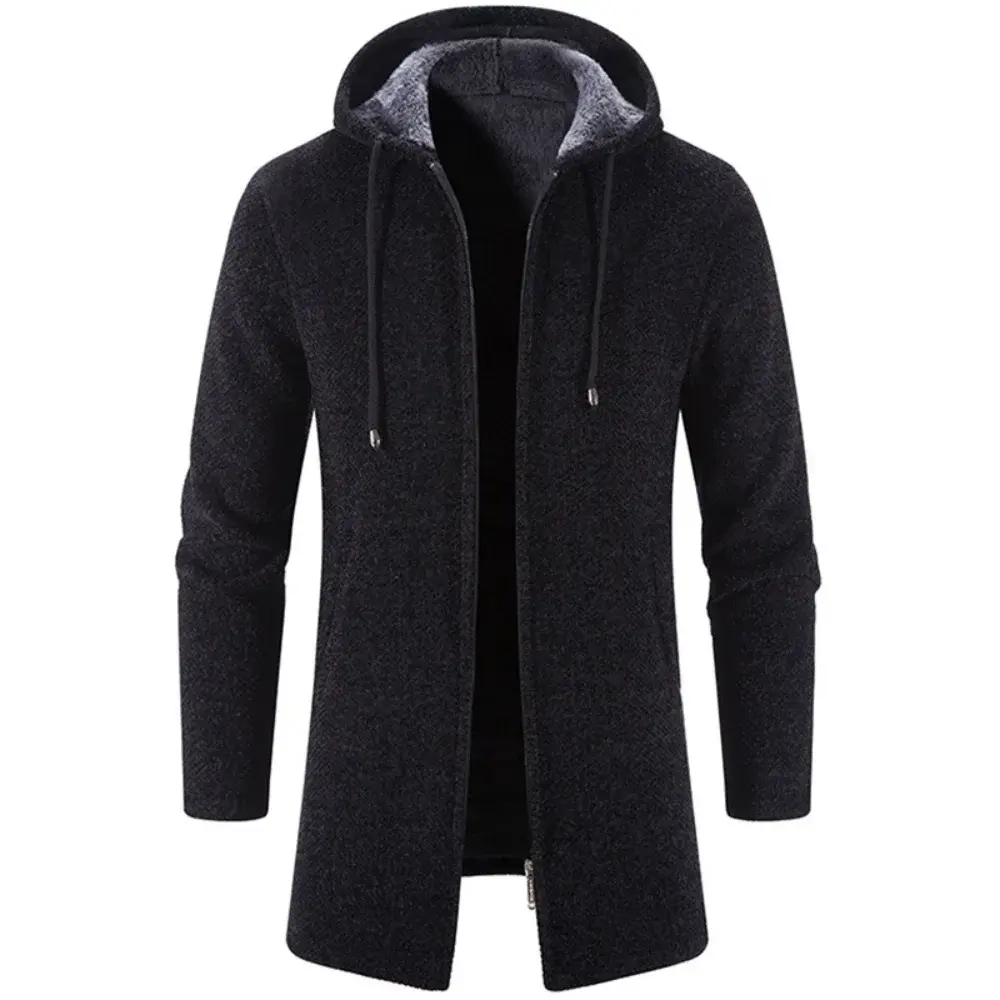 Autumn and Winter Cashmere Men's Cardigan Chenille Outer Sweater Coat