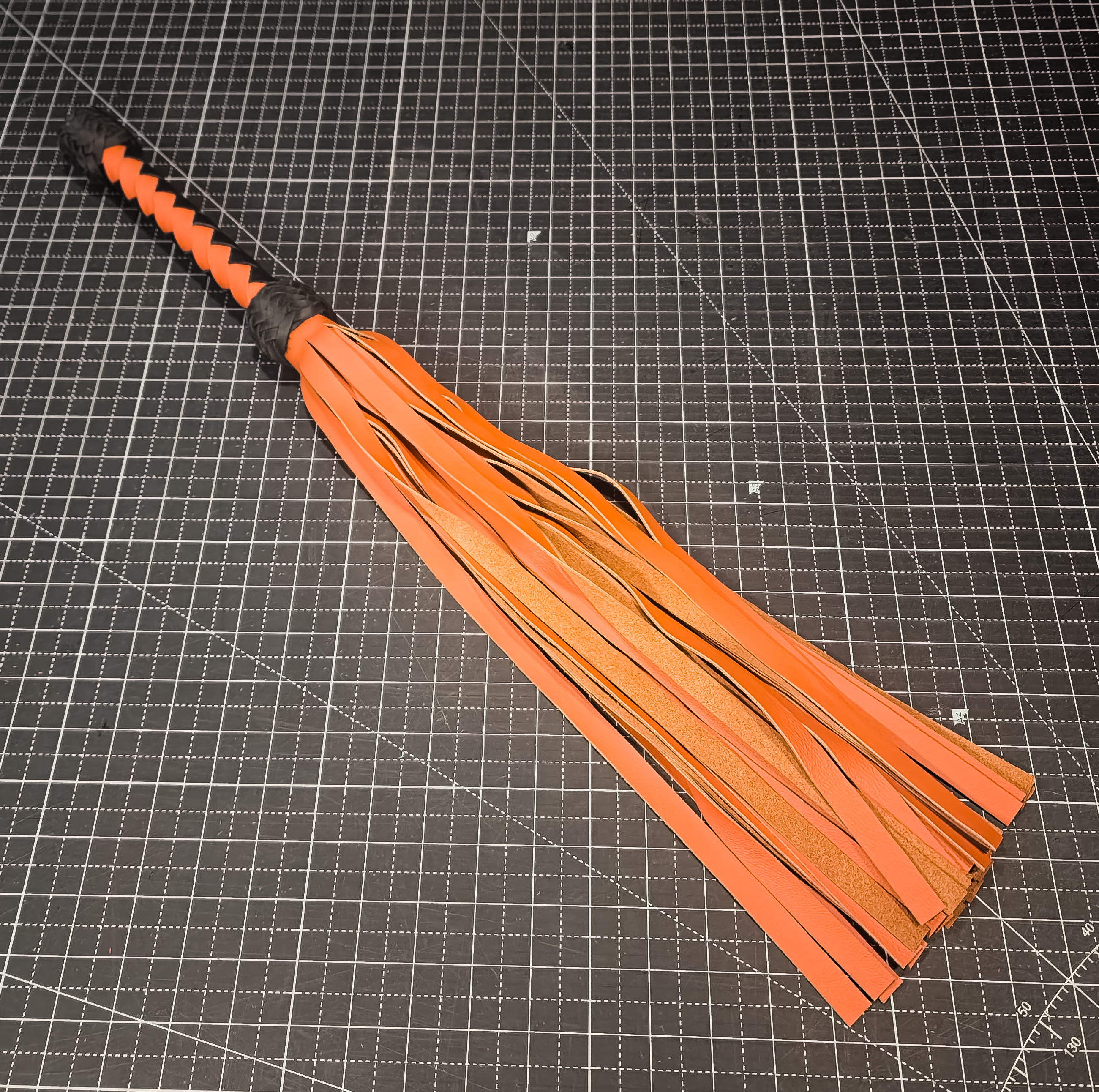Orange Leather Flogger