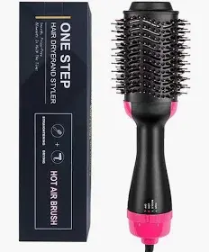 מברשת שיער מייבשת 2 ב-1 - One Step Hot Air Brush