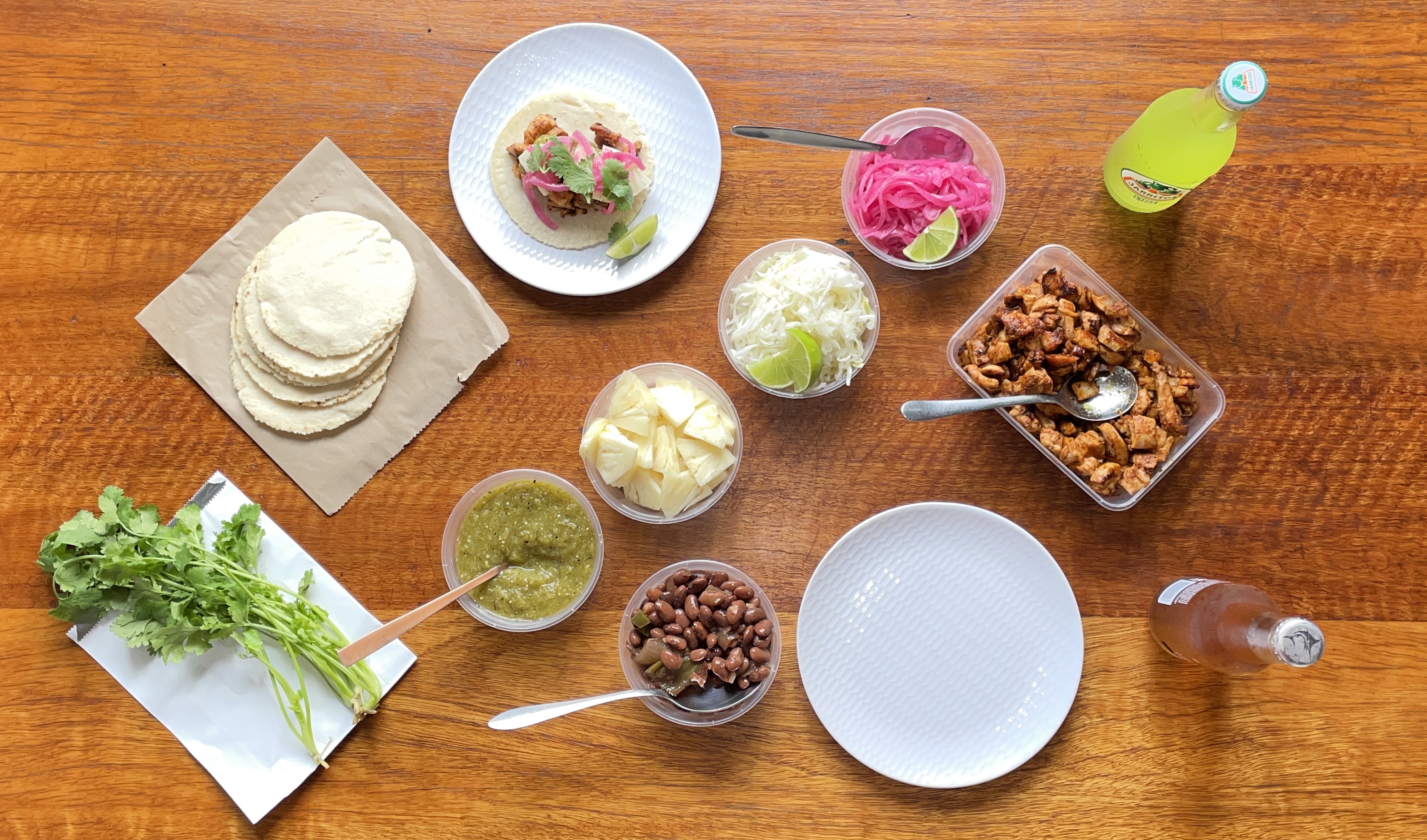 Arranged Food and Objects