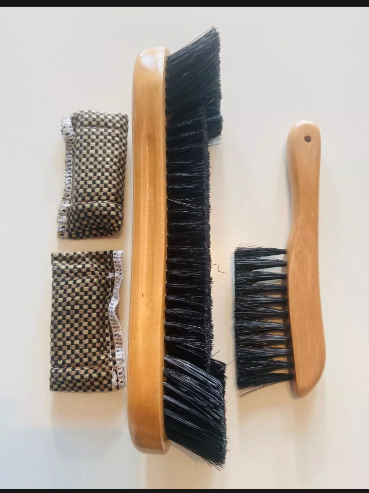 Snooker Or Pool 8” Table Rail And 10.5” Bed Brush Combination & 2 Shaft Cleaners