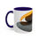 Thumbnail: Mug - Whispers Beneath the Ash Monochrome Leaf Design Coffee Cup