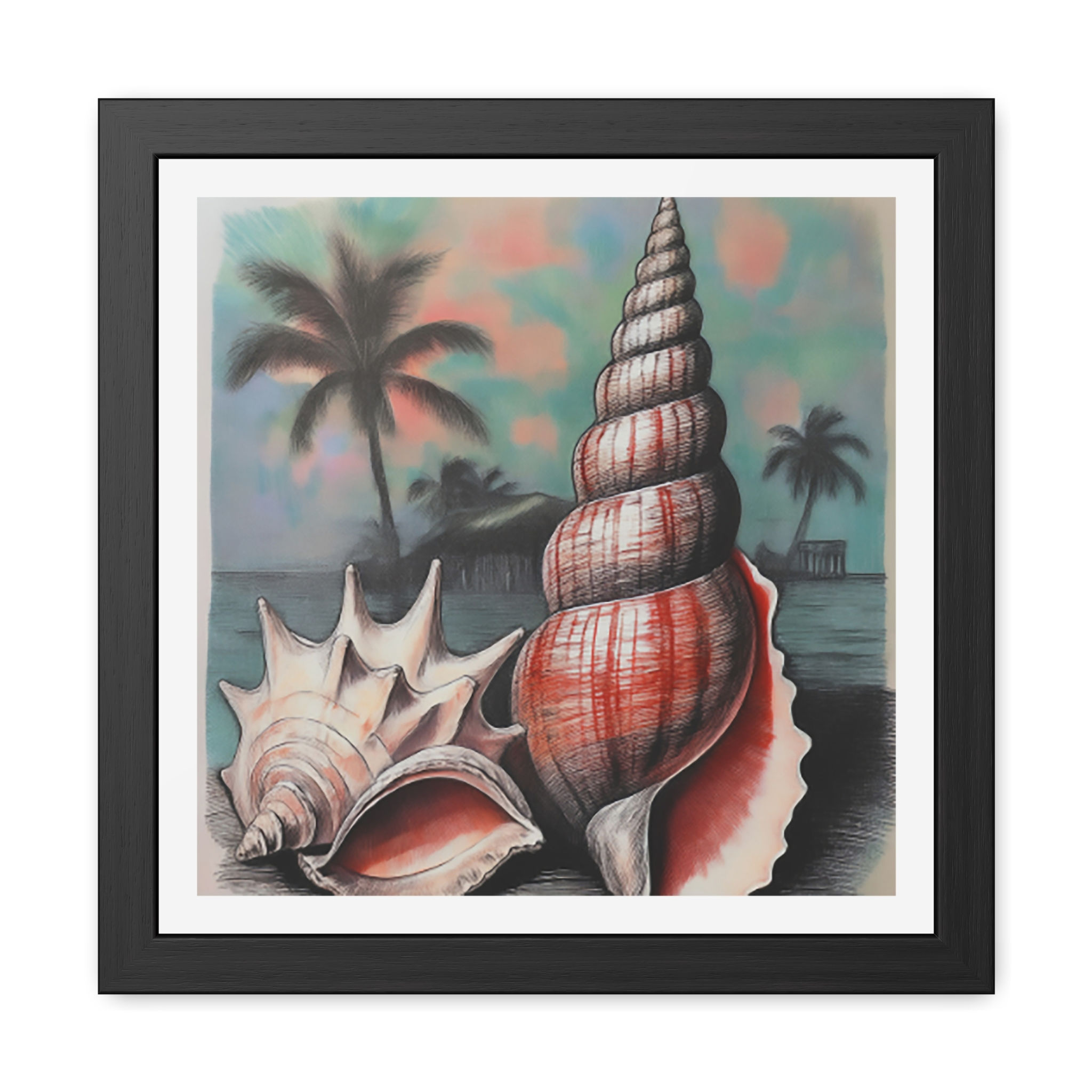 Coastal Seashells Poster