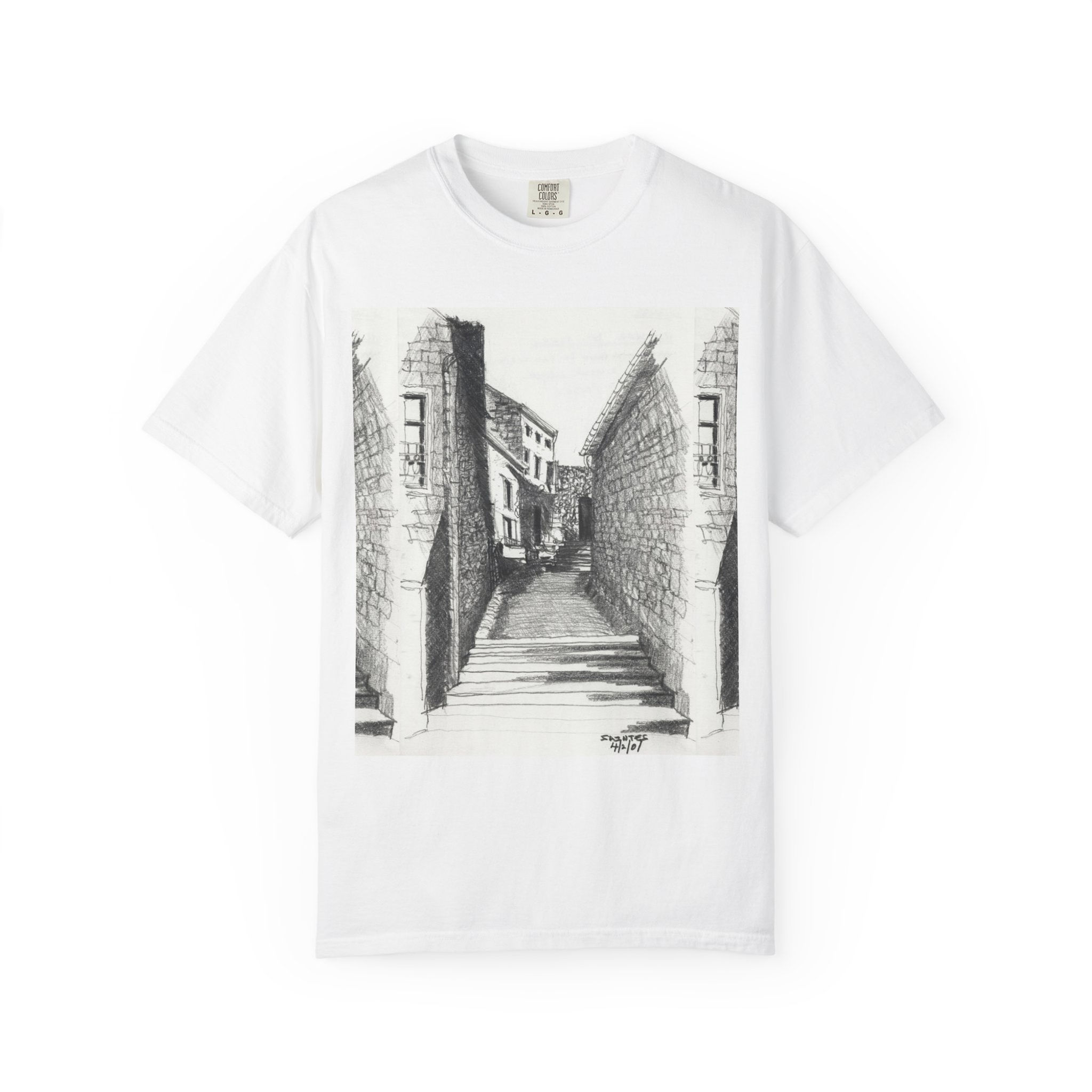 Saintes, France: Unisex Garment-Dyed T-shirt