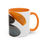 Thumbnail: Mug - Whispers Beneath the Ash Monochrome Leaf Design Coffee Cup