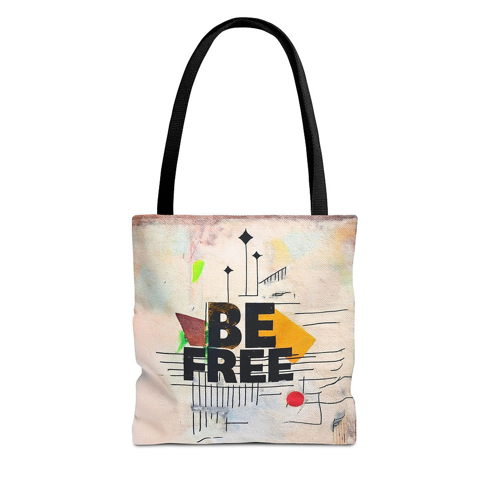 Be Free Motivational Tote Bag - Stylish & Sustainable Carryall for Everyday Use