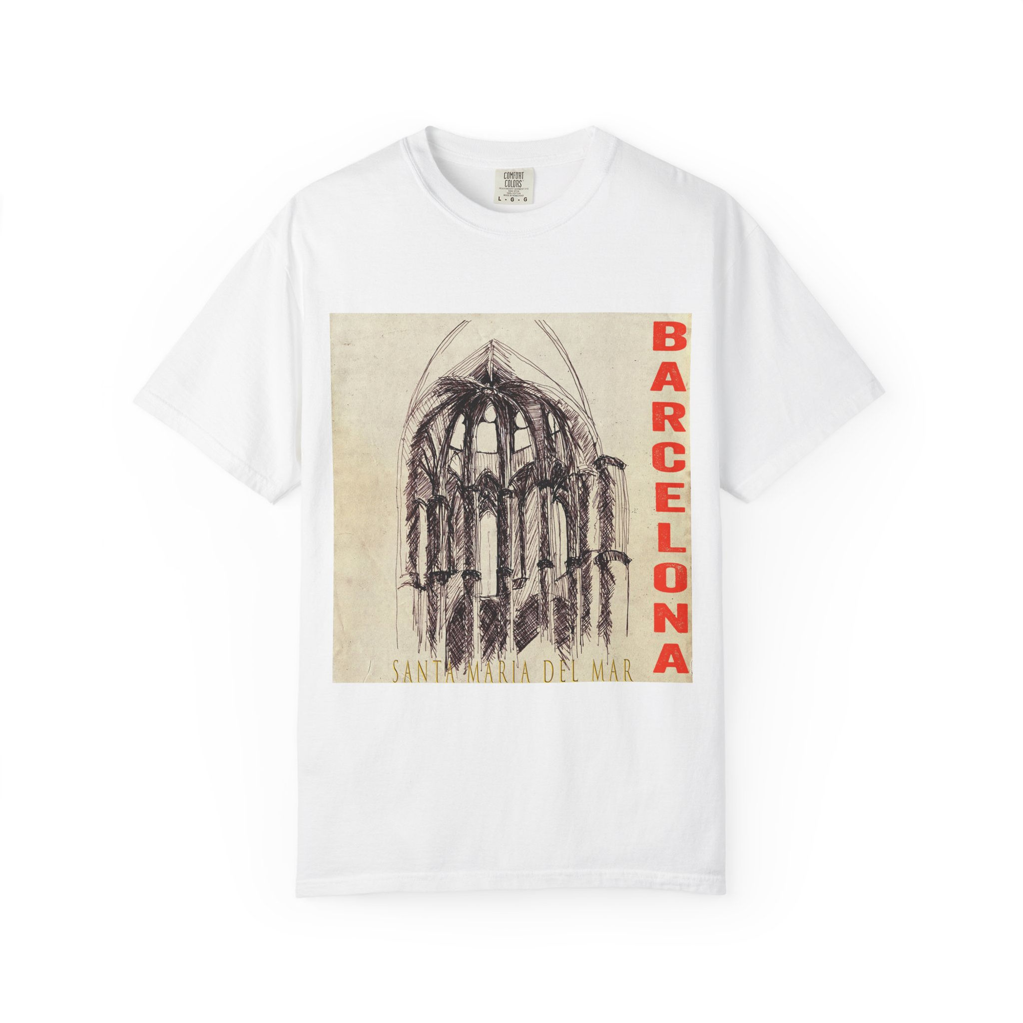 Santa Maria del Mar: Unisex Garment-Dyed T-shirt