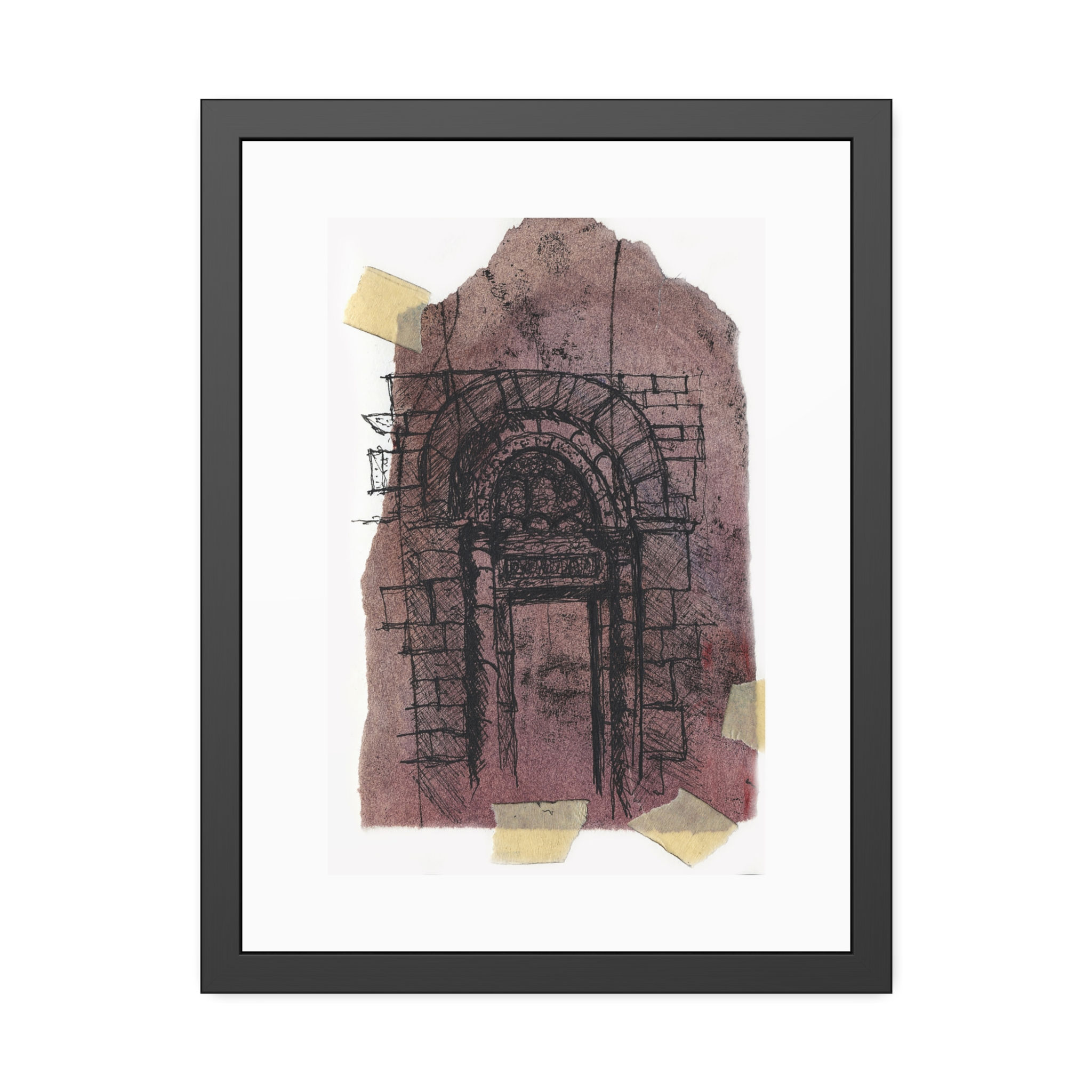 Medieval Door, Louvre, Paris, France, Framed Paper Posters