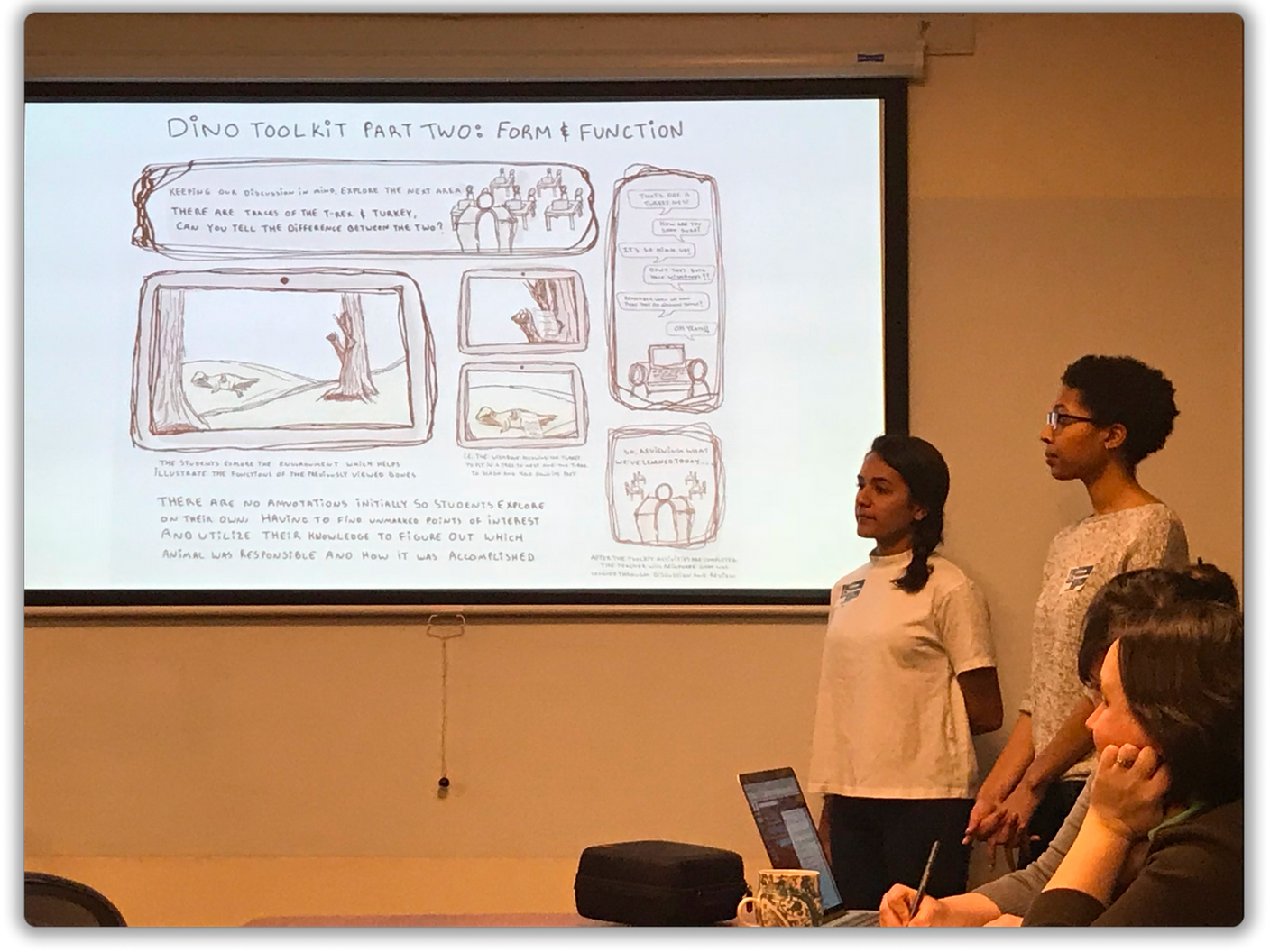 Teammates Presenting Storyboards