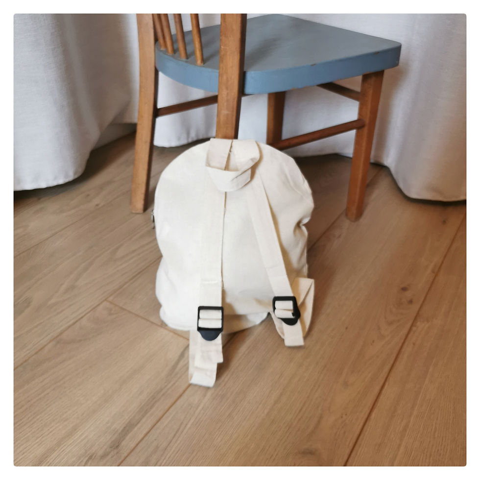 Miniature : Petit Sac à dos écru, personnalisé