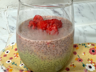 Raspberry Matcha Chia Pudding Recipe 