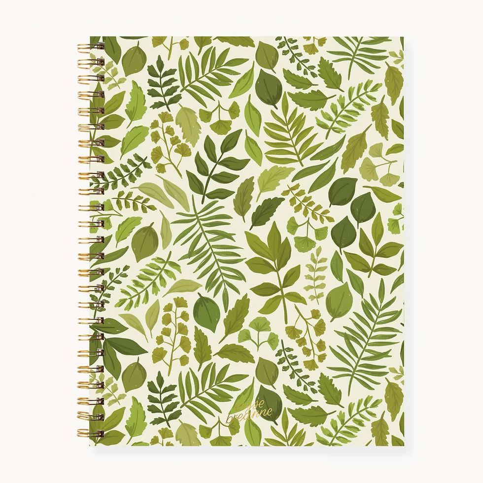 Thumbnail: Floral Softcover Spiral Notebook: Pressed Floral