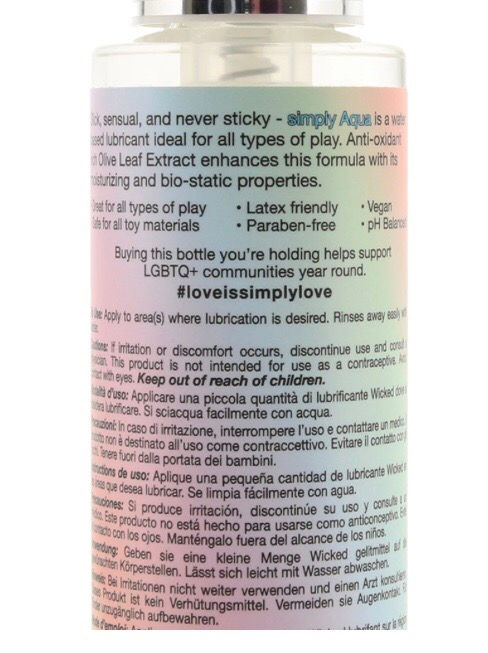 Thumbnail: Simply Aqua Lube Pride Edition 4oz