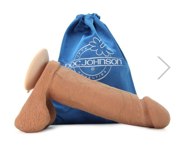 Thumbnail: The Realistic UltraSkyn 8in dildo light brown 