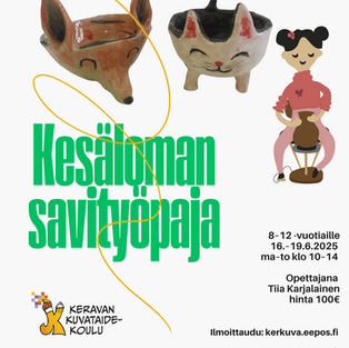 Kesäloman savityökurssi 16.–19.6.2025