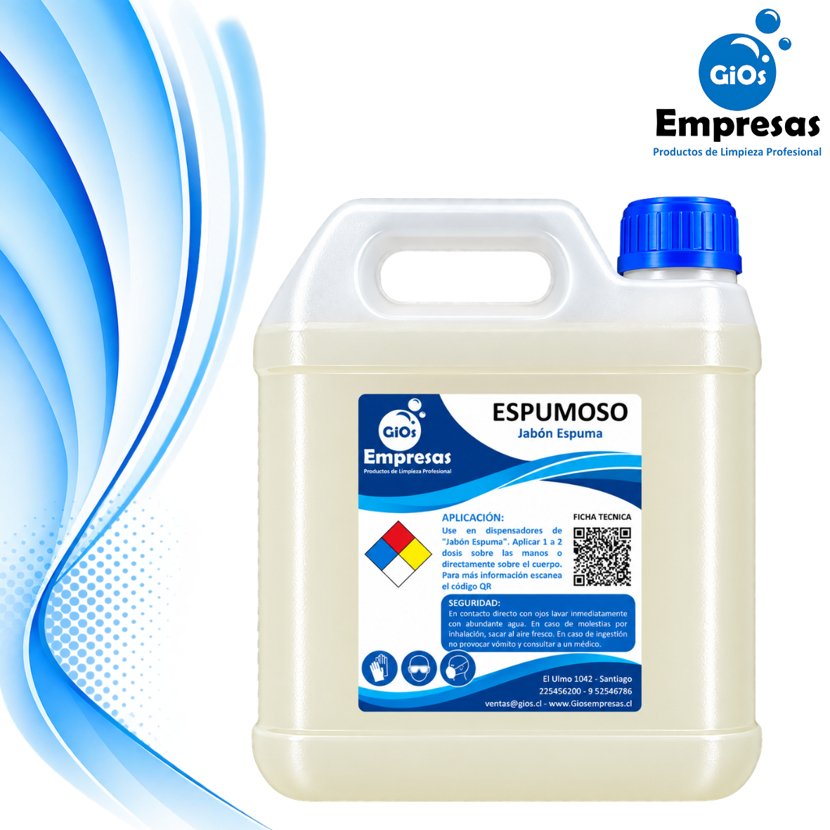 ESPUMOSO JABON ESPUMA HIPOALERGÉNICO 5L