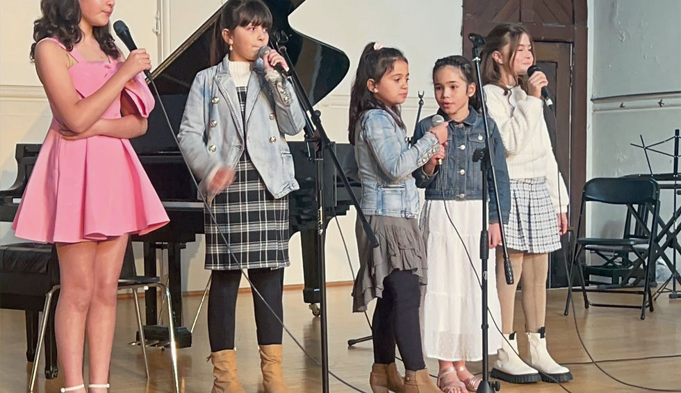 Our Lil' Songbirds performing at our mid-year recital in 2023