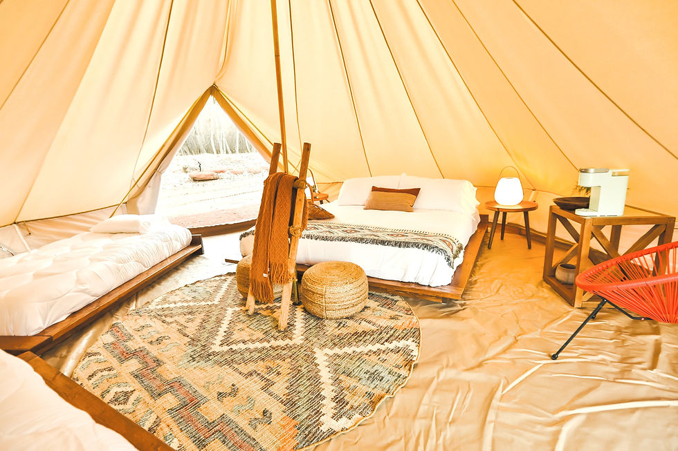 Glamping Tent in Kanab, Utah surrounded by canyons
