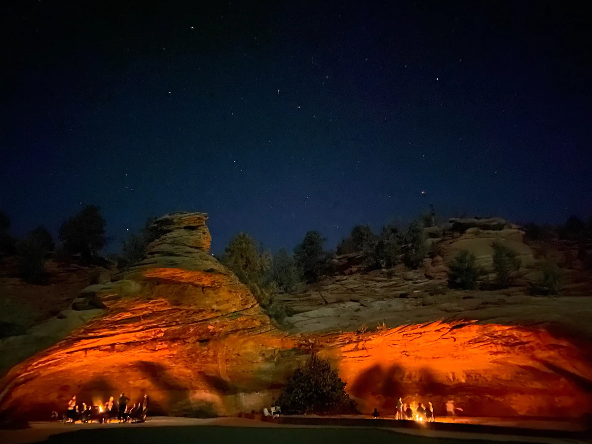 Cave Lakes Fire pits in Utah Cave