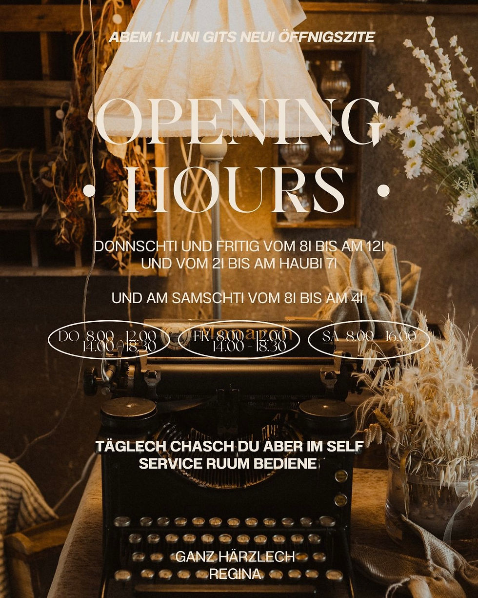 OPENING HOURS & SELF SERVICE