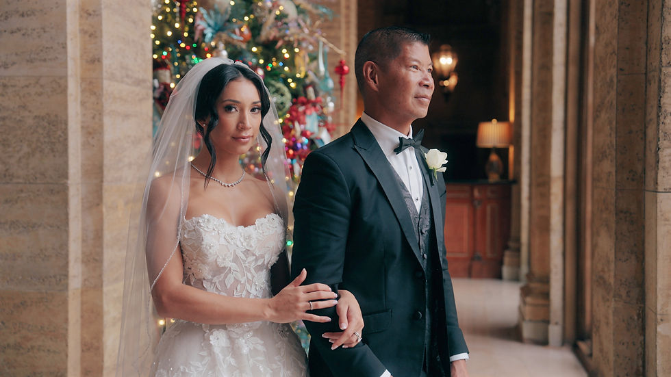 bride and groom arm in arm