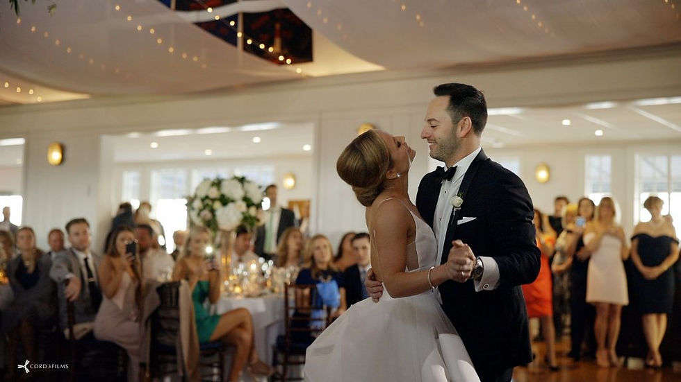bride and groom first dance