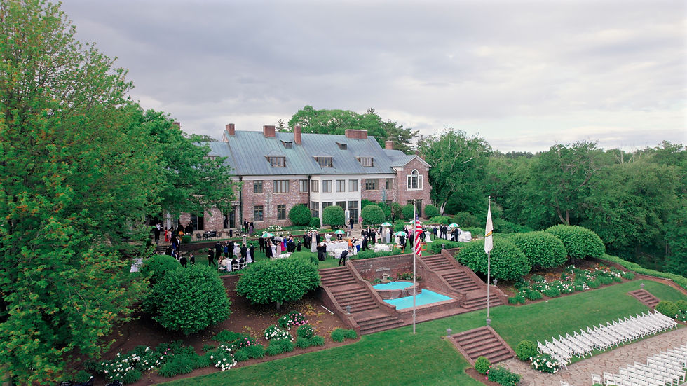 wedding cocktails outside hamilton farm golf club