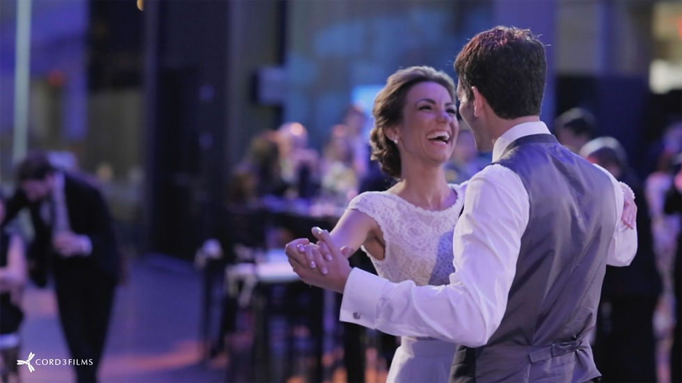bride and groom first dance