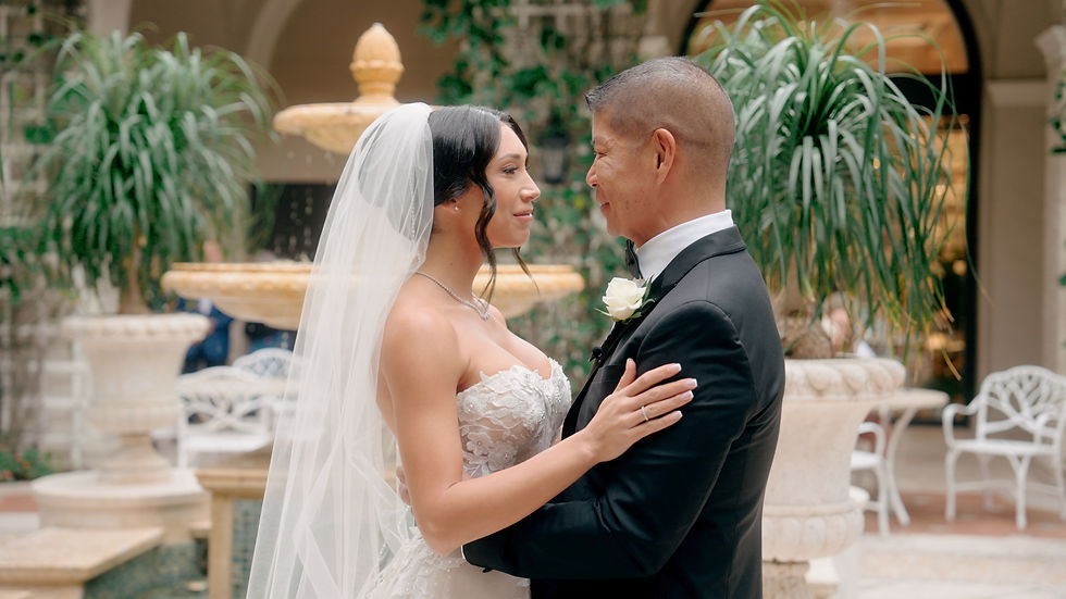 bride and groom embrace on wedding day