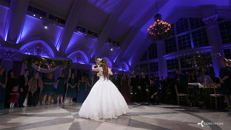 bride and groom first dance