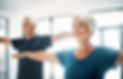 Elderly Couple Practising Yoga