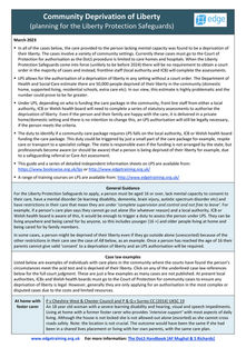 Community deprivation of liberty sheet - March 2023