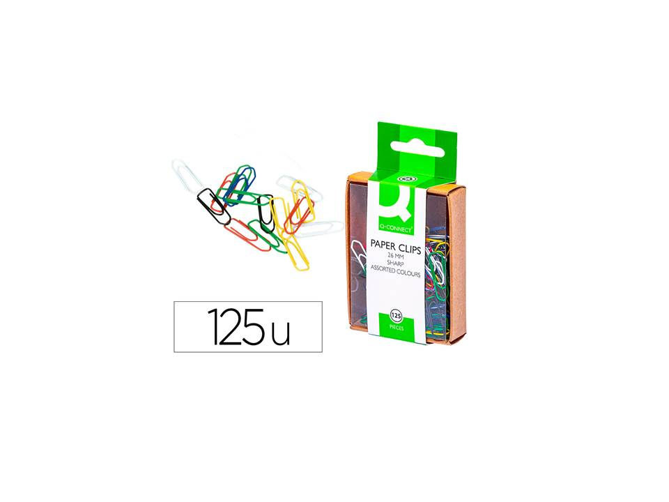 Boite 125 Trombones 26mm couleurs