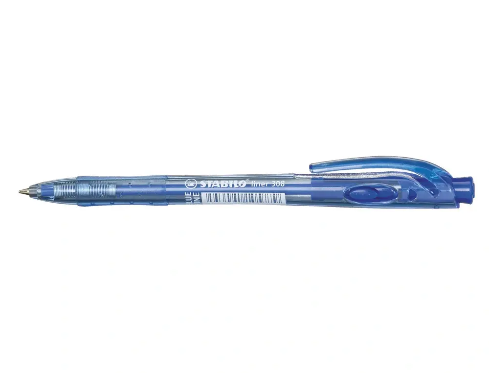 Stylo-bille stabilo liner pointe fine trait 0,38mm retractable grip confortable