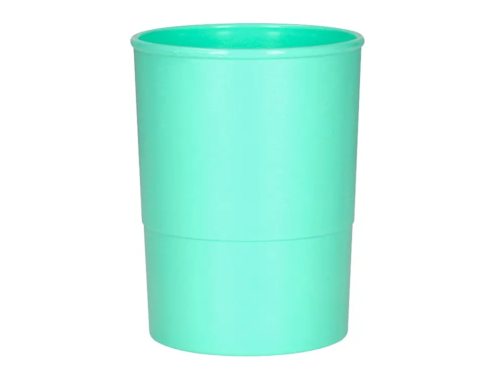 Miniature : Pot a crayons q-connect plastique diametre 75mm hauteur 100mm coloris jaune past