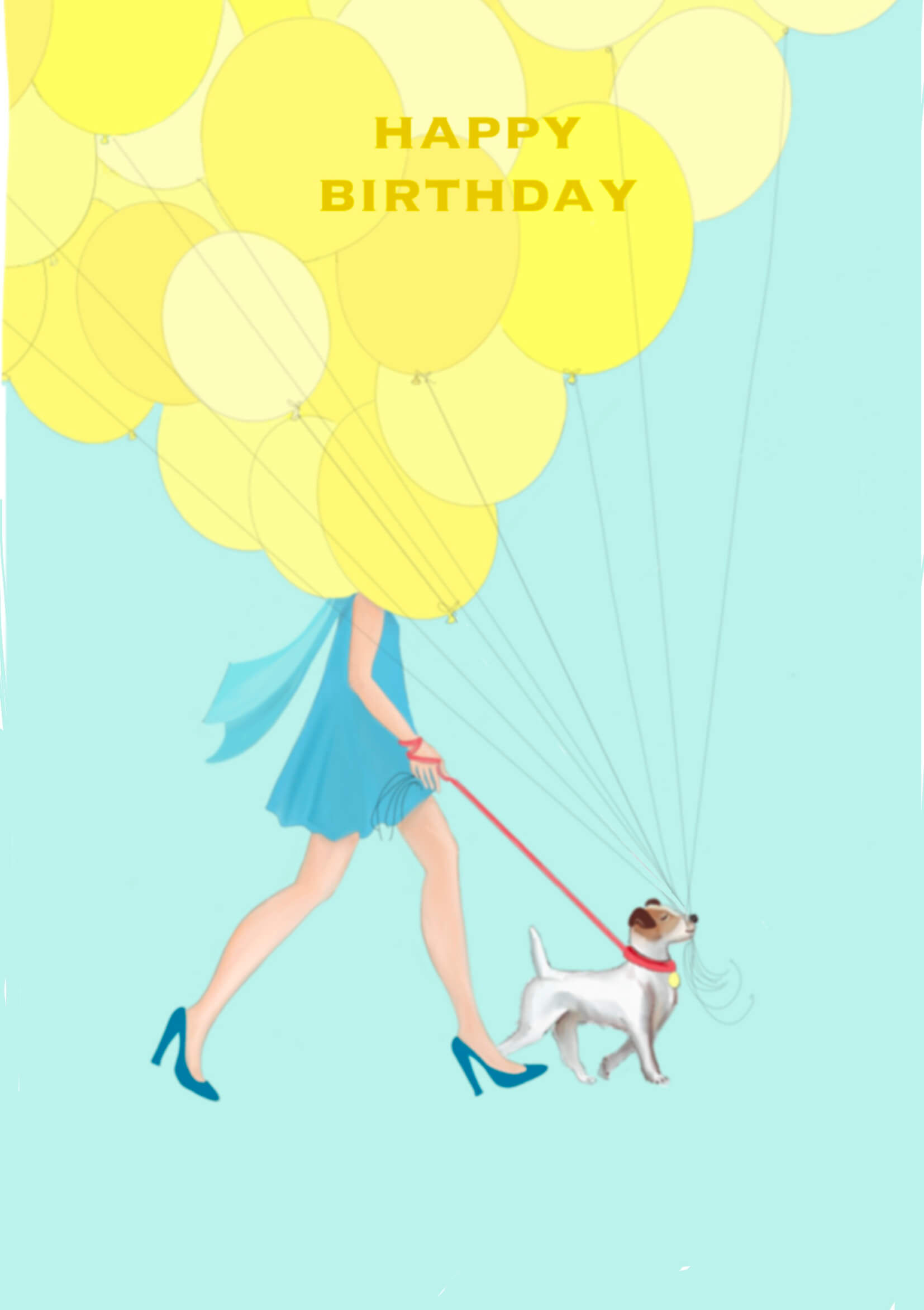 BC01B - Phoebe and Mac with Yellow Birthday Balloons