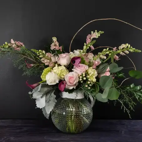Modern Valentine arrangement by bloombudz in Paragould, AR
