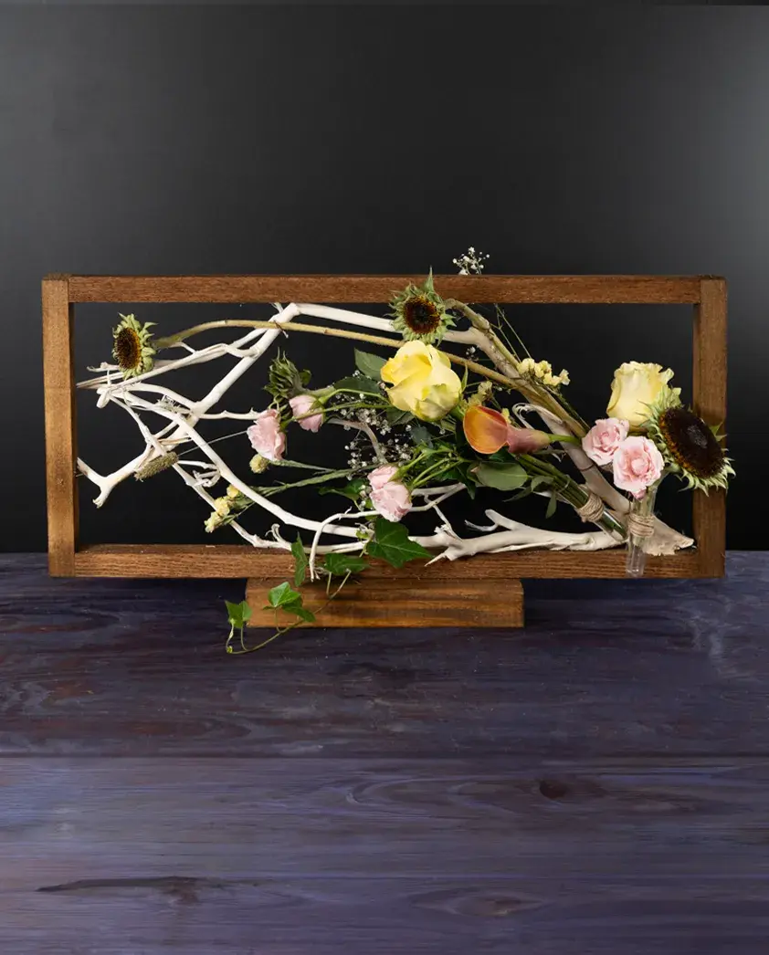 Modern sympathy arrangement with calm styling — by bloombudz in Paragould, AR