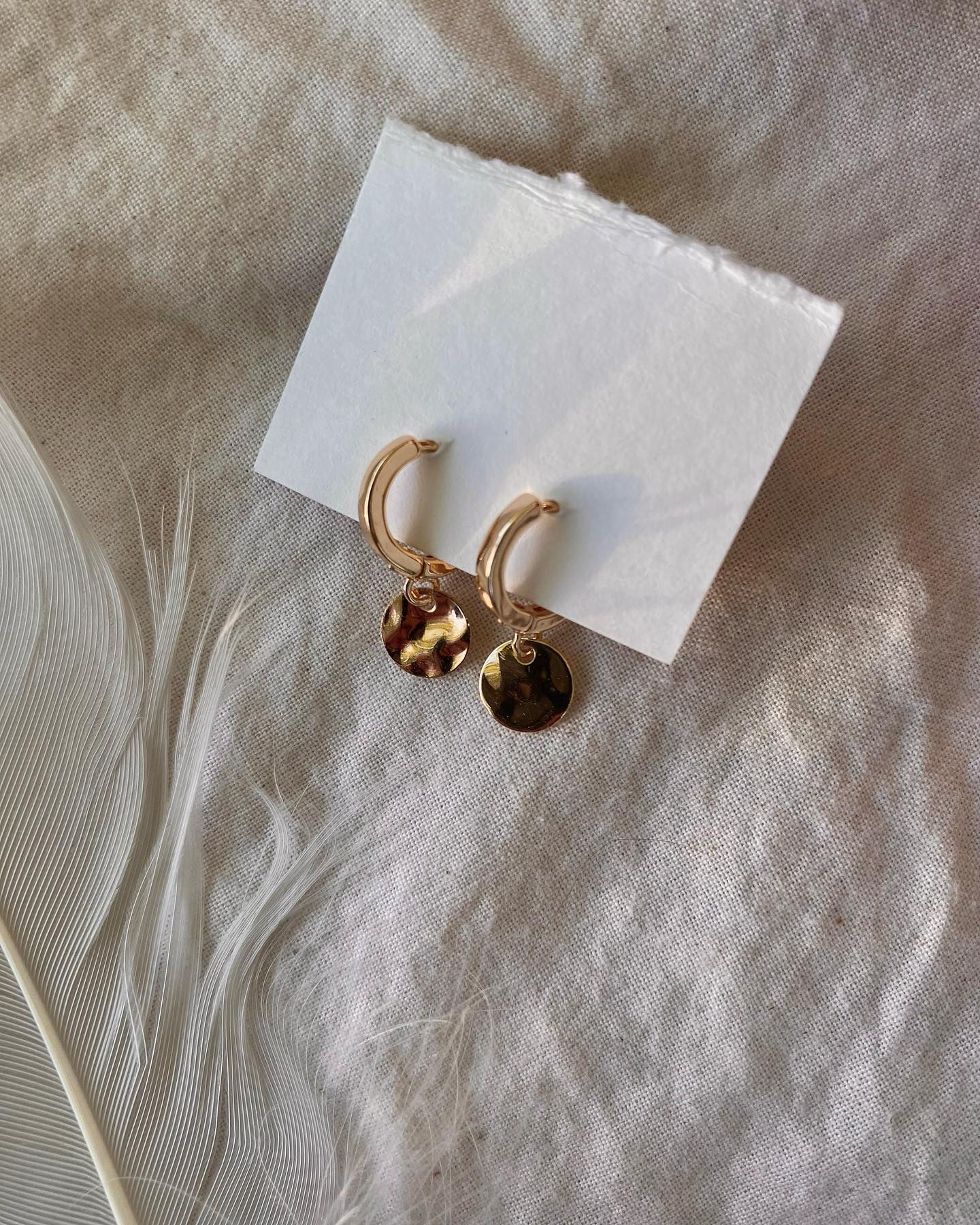 Hammered Button Hoops